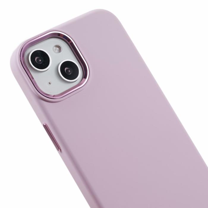 Bild 4, iPhone 15 Skal Liquid Silikon AluLens Rosa