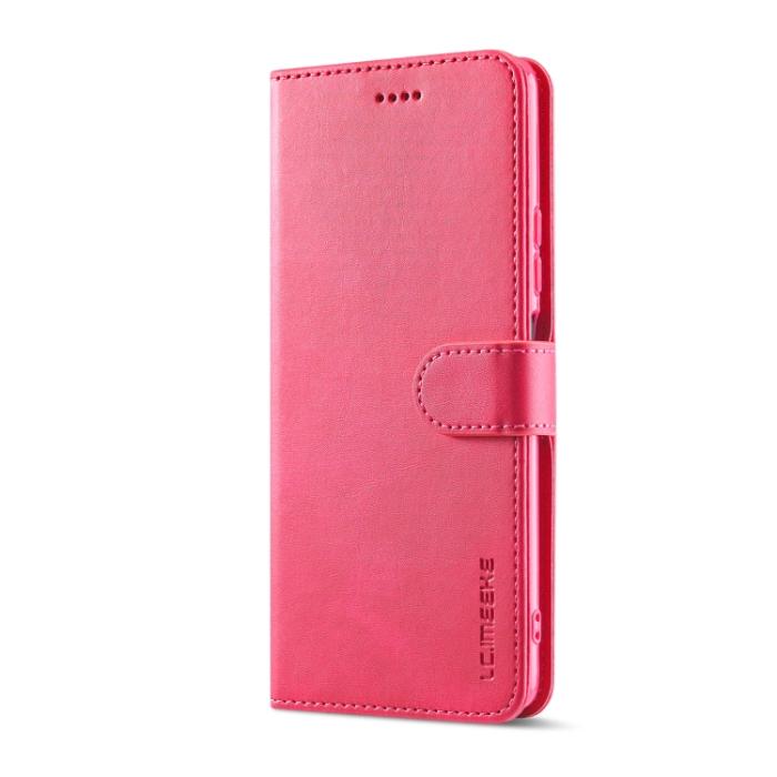 Bild 2, LC.IMEEKE Xiaomi 12 Pro Fodral Läder Röd/Rosa