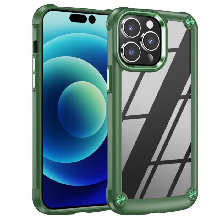 Bild 1, iPhone 16 Pro Skal Shockproof Hybrid Armor Grön