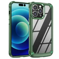iPhone 16 Pro Skal Shockproof Hybrid Armor Gr&ouml;n