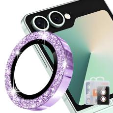 ENKAY Samsung Galaxy Z Flip 8 Linsskydd Glitter Lila