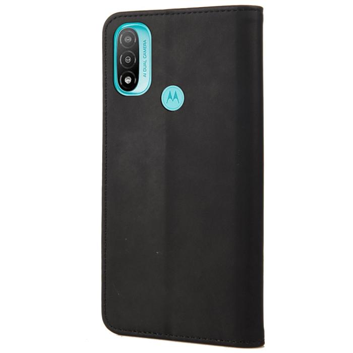 Bild 3, Motorola Moto E20 / E40 Fodral Flip Skin Touch Svart