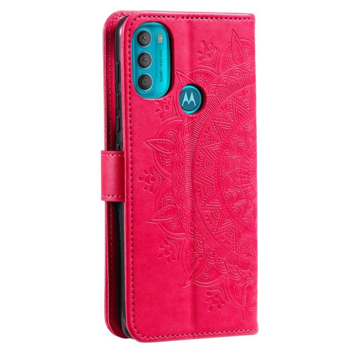 Bild 3, Motorola Moto G71 Fodral Mandala Läder Rosa
