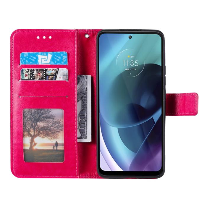 Bild 4, Motorola Moto G71 Fodral Mandala Läder Rosa
