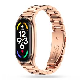 Tech-Protect Lyxigt Metallarmband Xiaomi Mi Smart Band 7 Roséguld