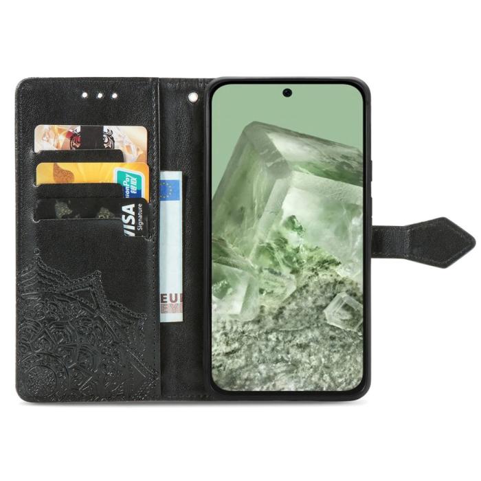 Bild 2, Google Pixel 8A Mandal Läder Fodral Svart
