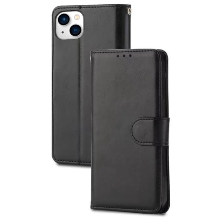 Bild 1, iPhone 15 Plus Fodral Crazy Horse Svart