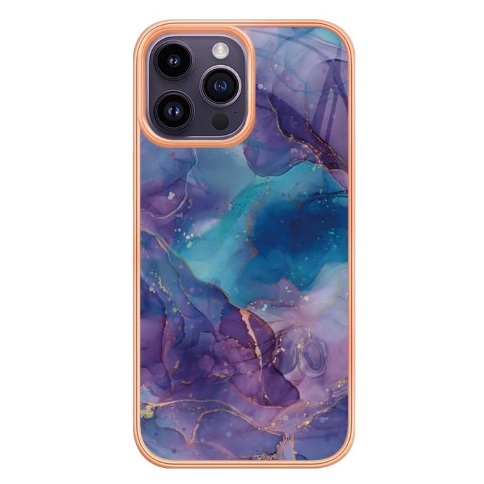 Bild 2, iPhone 16 Pro Skal TPU Marmor Lila