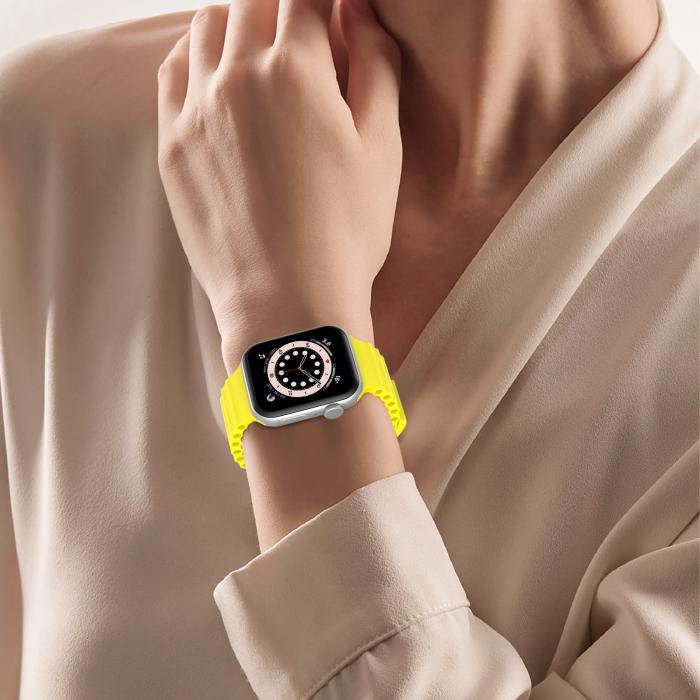 Bild 6, Apple Watch 41/40/38 mm Armband Ocean Wave Gul