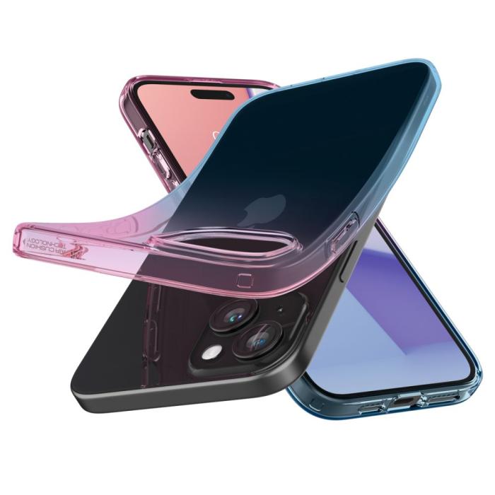 Bild 6, Spigen iPhone 15 Skal Liquid Crystal Gradation Pink