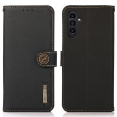 KHAZNEH Samsung Galaxy S26 Fodral &Auml;kta L&auml;der Svart