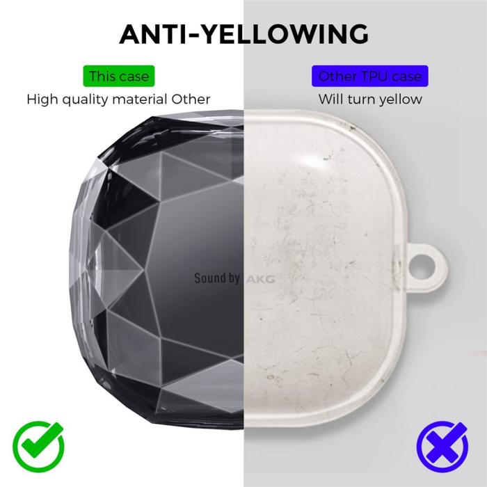 Bild 3, AHASTYLE Galaxy Buds 2/Pro/Live Skal Diamond Svart