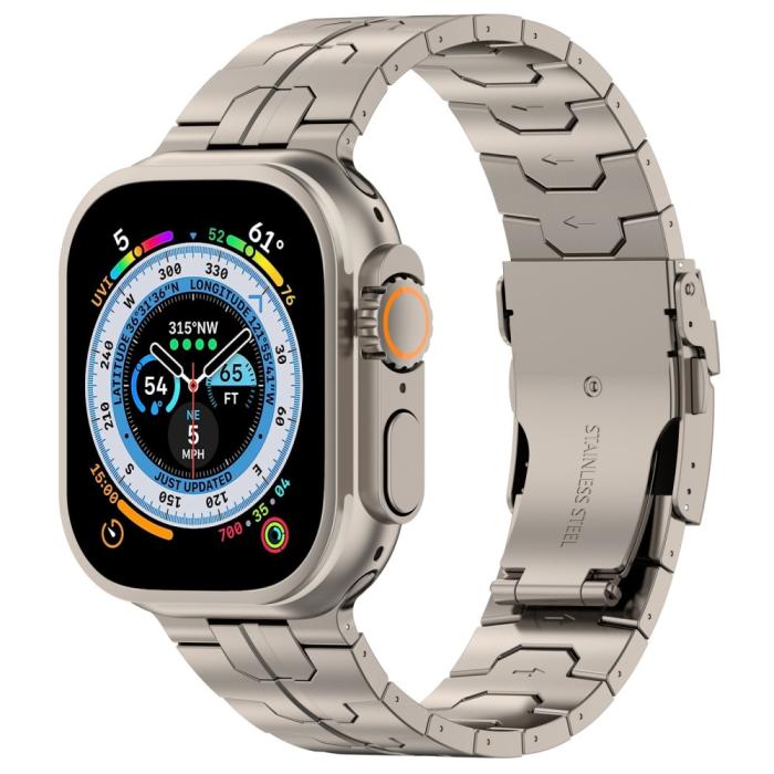 Bild 4, Apple Watch 42/44/45/49 mm Armband Steel Titanium