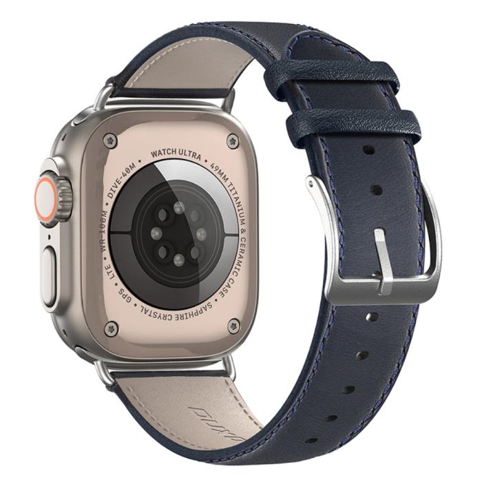 Bild 1, DUX DUCIS Apple Watch 42/44/45/49 mm Armband Äkta Läder