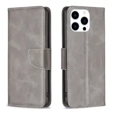 iPhone 15 Pro Fodral Shark Solid L&auml;der Gr&aring;