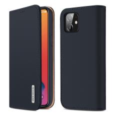 iPhone 12 / 12 Pro - DUX DUCIS Äkta Läder Fodral - Blå
