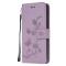 Motorola Moto G10/G20/G30 - Tryckt Flower/Butterfly Fodral - Lila