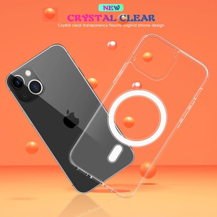 Bild 2, iPhone 13 - Shockproof MagSafe Hybrid Crystal Skal
