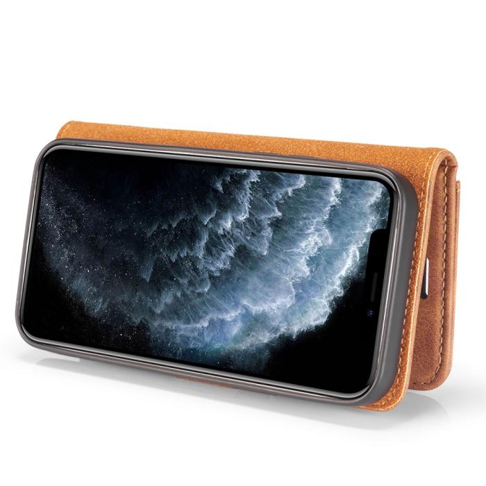 Bild 6, iPhone 13 - DG.MING 2in1 Magnet Fodral / Skal - Brun