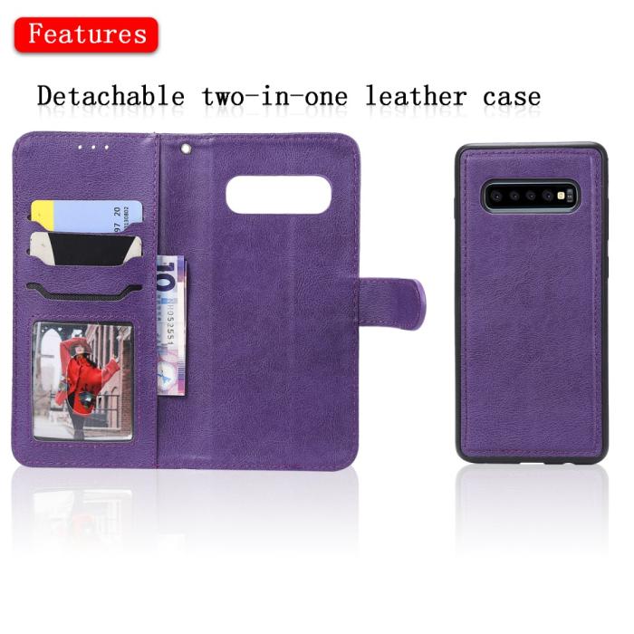 Bild 4, Samsung Galaxy S10 Plus - Plånboksfodral/Magnet Skal - Lila