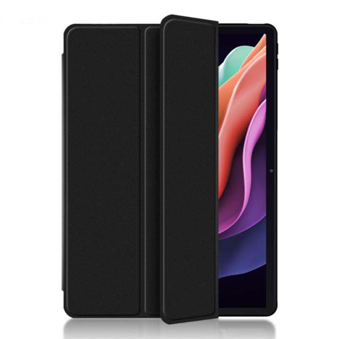 Bild 2, Lenovo Tab P11 Gen 2 Fodral Tri-Fold Läder Svart