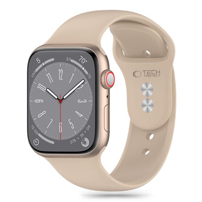 Bild 1, Tech-Protect Apple Watch 42/44/45/46/49 mm Armband Silikon Walnut