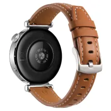 Klockarmband 18 mm &Auml;kta L&auml;der Brun