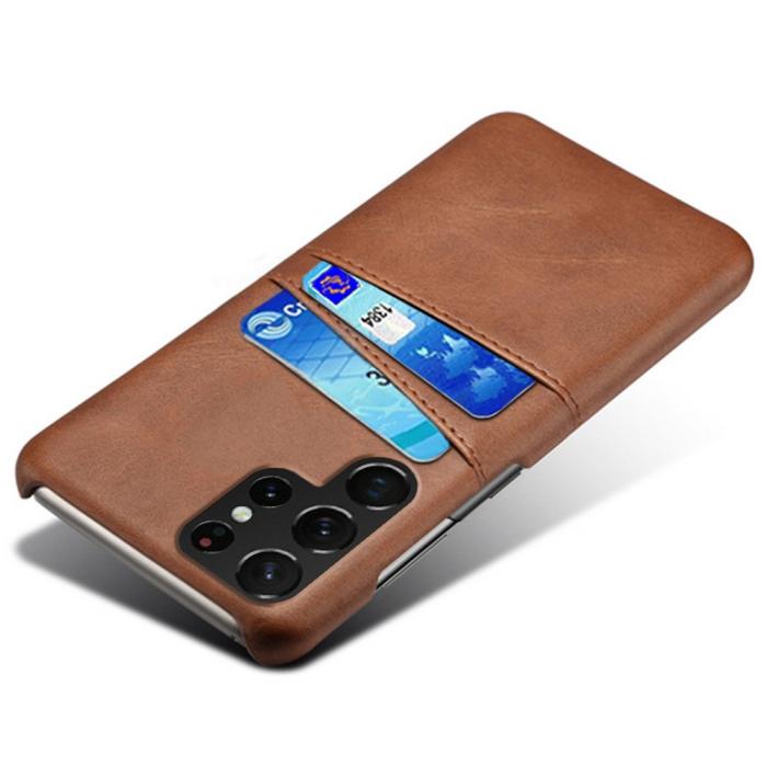 Bild 3, Samsung Galaxy S22 Ultra Skal Kortfack Brun