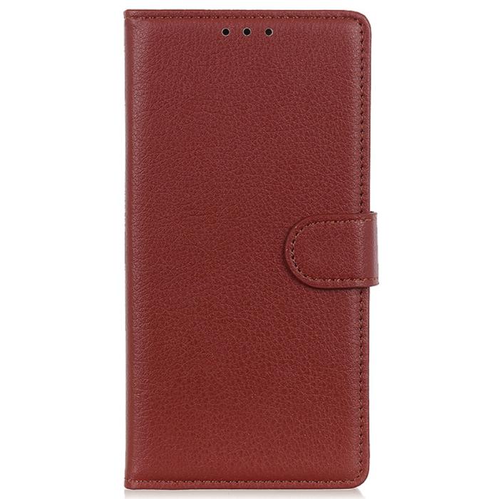 Bild 6, Samsung Galaxy A35 5G Fodral Litchi Läder Brun