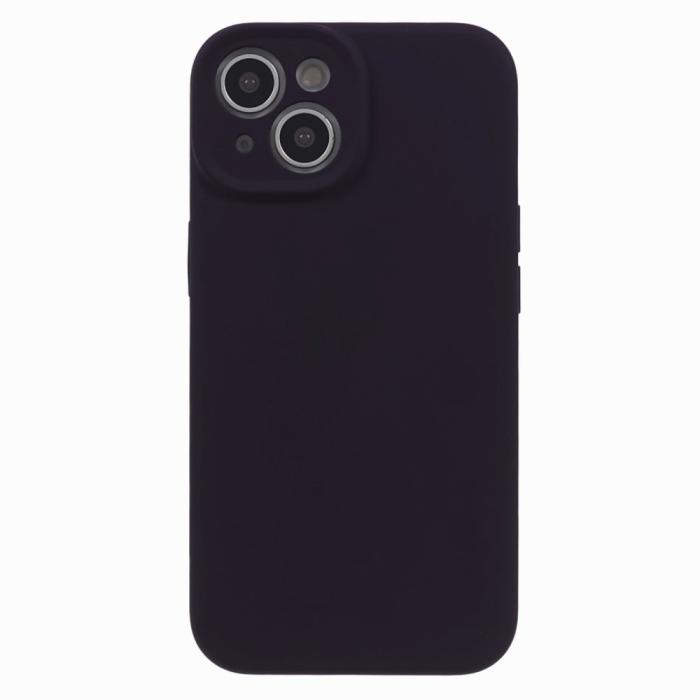 Bild 1, iPhone 15 Skal Liquid Silikon Purplish Red