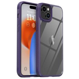 IPAKY iPhone 15 Skal Hybrid Anti-Slip Lila