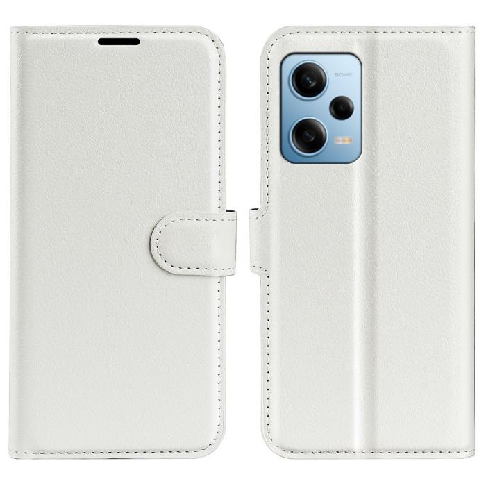 Bild 1, Xiaomi Redmi Note 12 Pro 5G Fodral Litchi Läder Vit