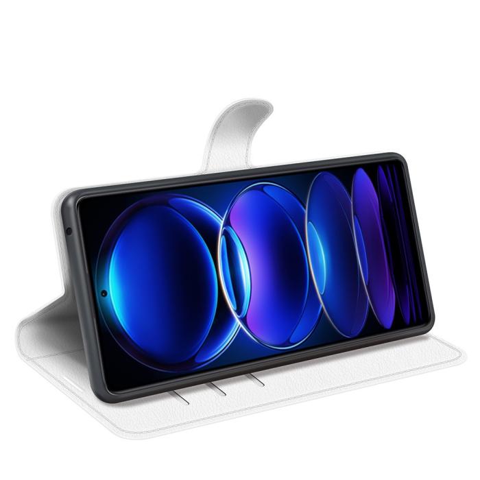 Bild 3, Xiaomi Redmi Note 12 Pro 5G Fodral Litchi Läder Vit