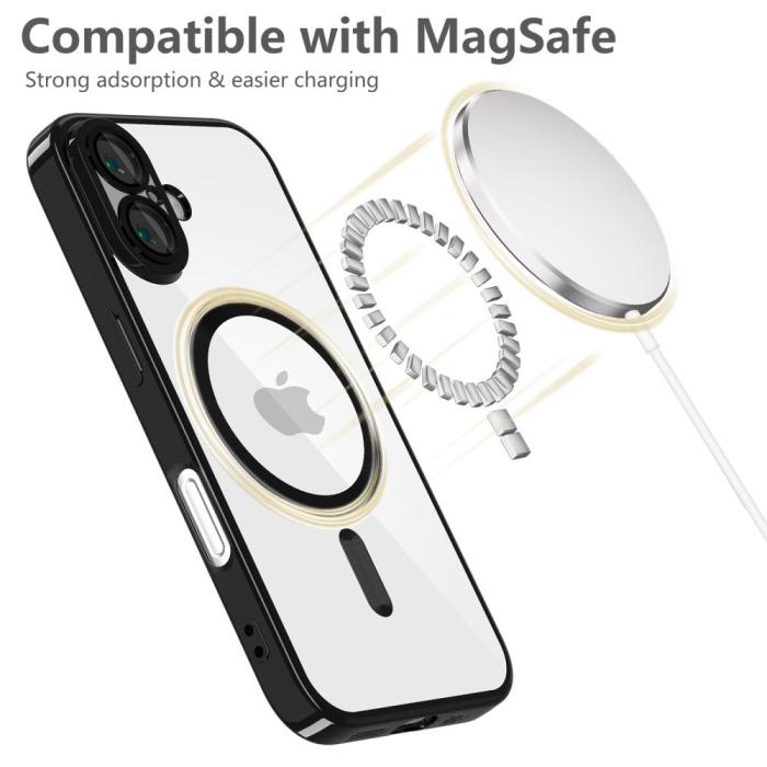 Bild 5, Tech-Protect iPhone 16 Skal MagSafe MagFlex Shiny Black