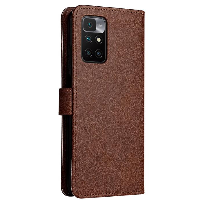 Bild 4, Xiaomi Redmi 10 Fodral Solid Läder Brun
