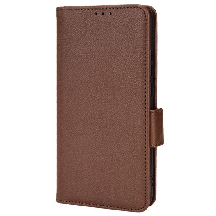 Bild 2, Xiaomi Redmi 9A / 9AT Fodral Litchi Textur Brun