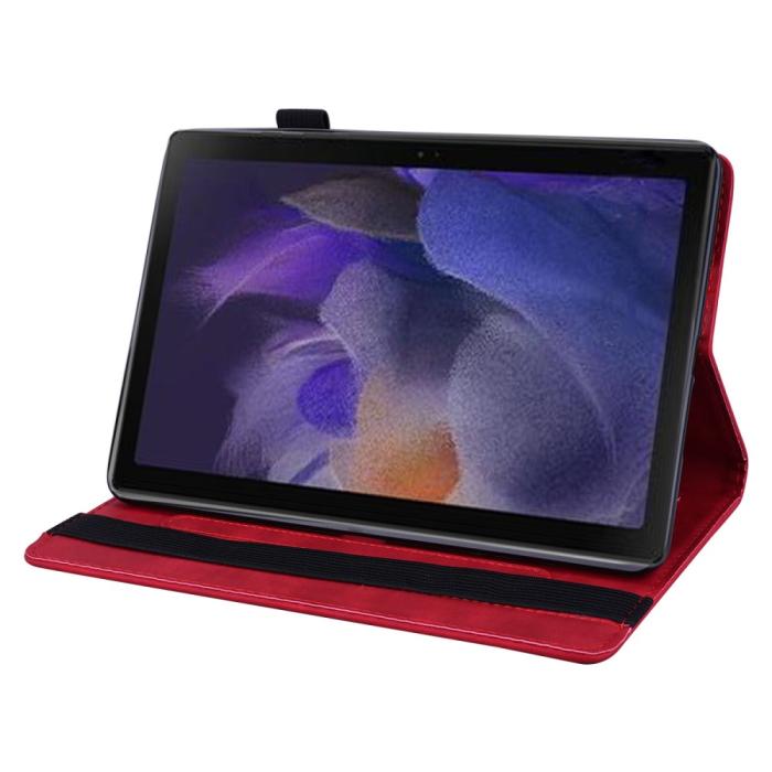 Bild 6, Samsung Galaxy Tab A8 10.5 (2021) Fodral Tryckt Flower Röd