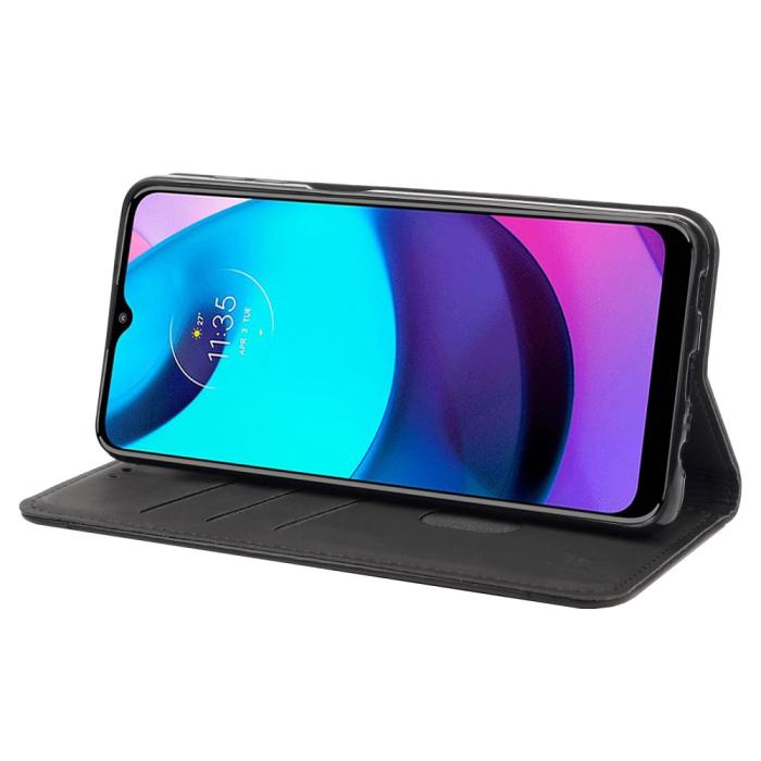 Bild 4, Motorola Moto E20 / E40 Fodral Flip Skin Touch Svart