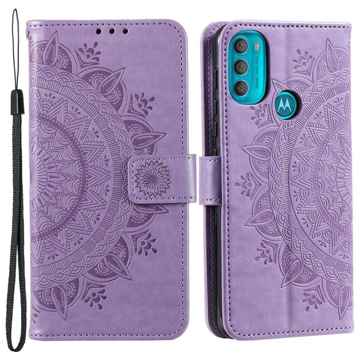 Bild 1, Motorola Moto G71 Fodral Mandala Läder Lila