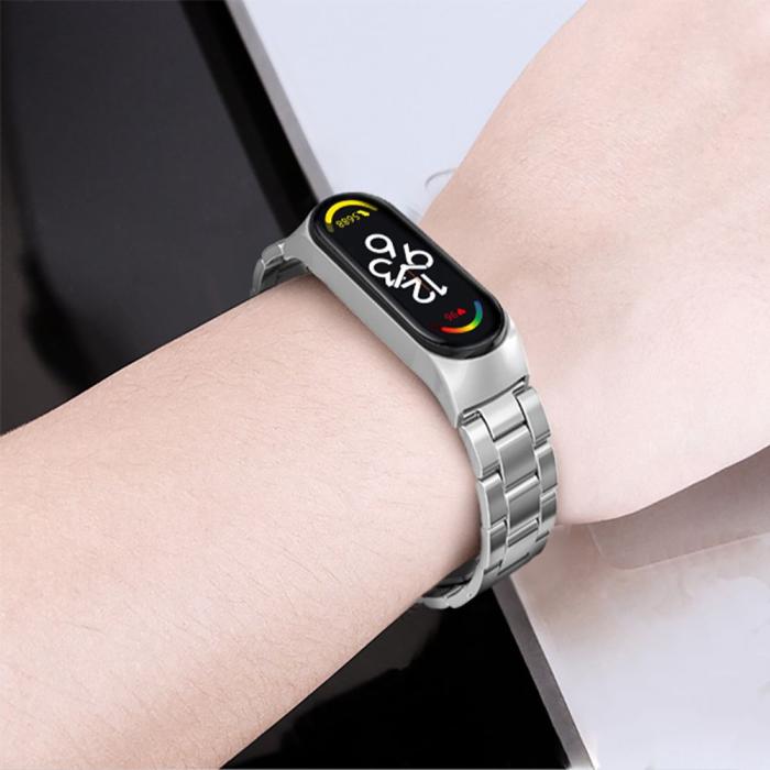 Bild 3, Tech-Protect Lyxigt Metallarmband Xiaomi Mi Smart Band 7 Roséguld