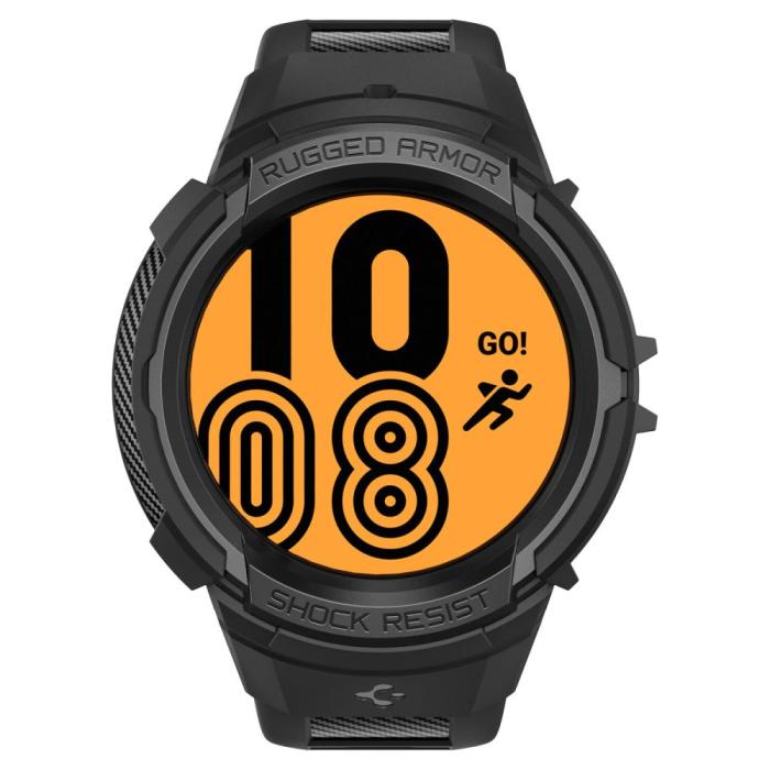 Bild 6, Spigen Galaxy Watch 5 Pro 45mm Skal/Armband Rugged Armor Svart
