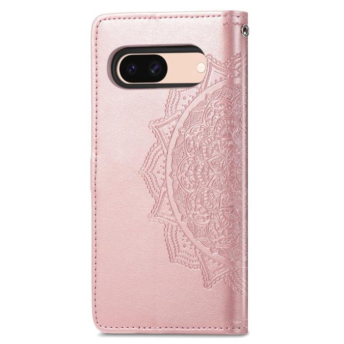 Bild 4, Google Pixel 8A Mandal Läder Fodral Roséguld