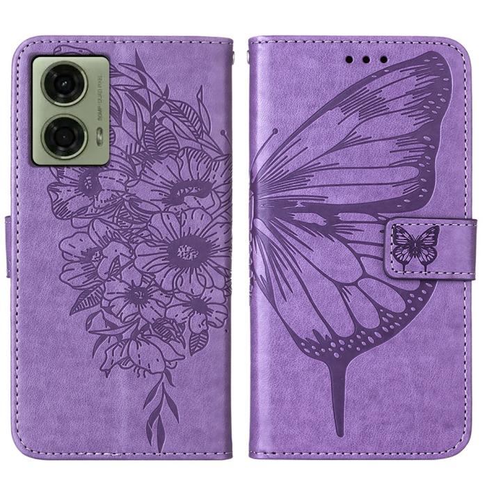 Bild 1, Motorola Moto G04 4G/G24 4G Butterfly Fodral Lila