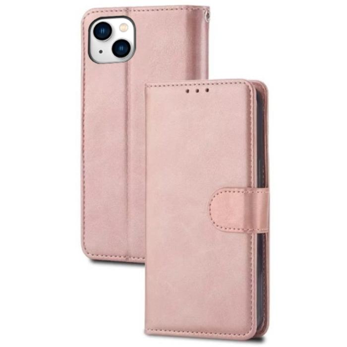 Bild 1, iPhone 15 Plus Fodral Crazy Horse Roséguld