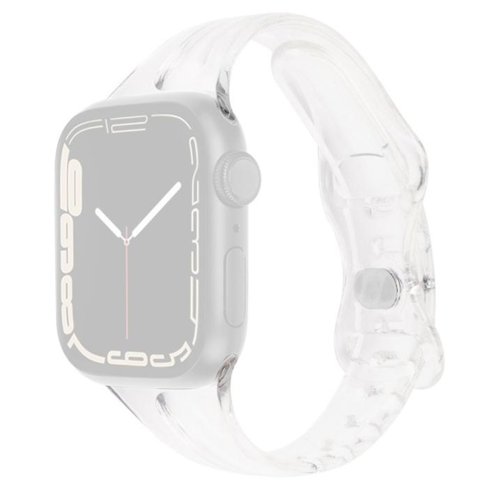 Bild 1, Apple Watch 42/44/45/49mm CrystalFlex TPU Armband Transparent