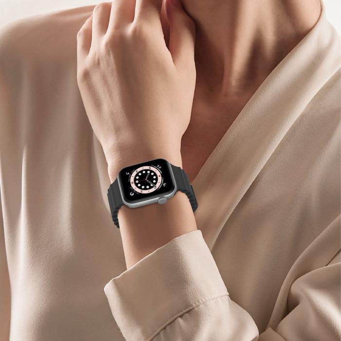 Bild 6, Apple Watch 41/40/38 mm Armband Ocean Wave Svart