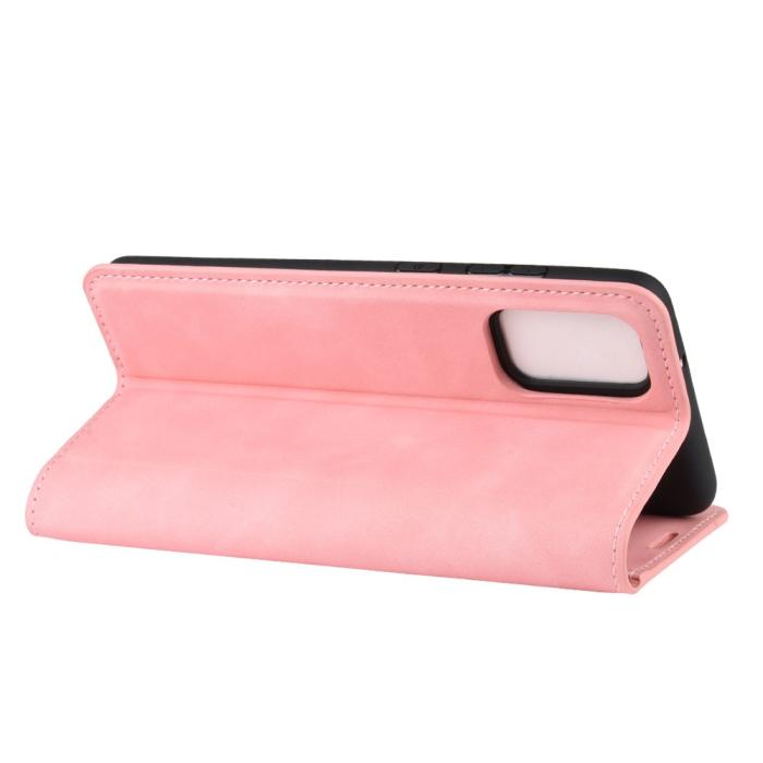 Bild 5, Samsung Galaxy S20 FE - Silkeslent Läderfodral - Ljus Rosa