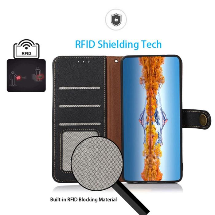 Bild 2, KHAZNEH Samsung Galaxy S26 Fodral Äkta Läder Svart