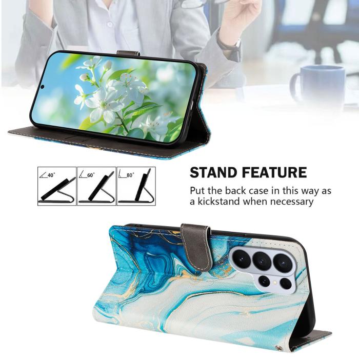 Bild 2, Samsung Galaxy S26 Ultra Fodral Med Tryck Blå Marmor