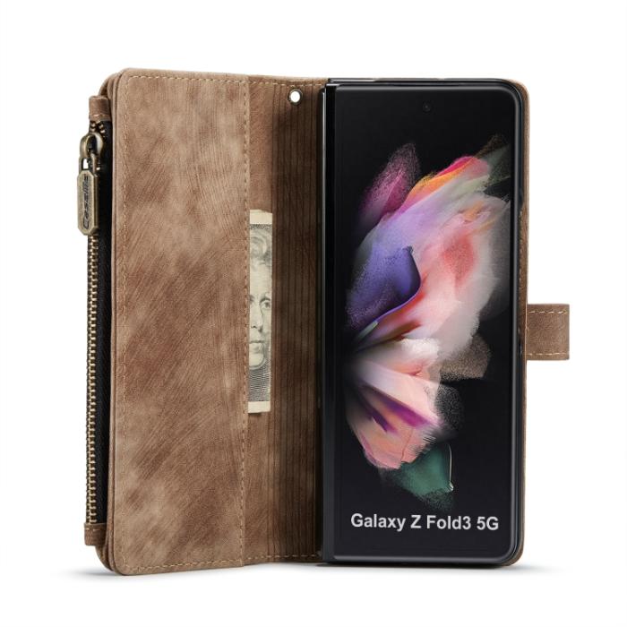 Bild 5, CASEME Galaxy Z Fold 3 Fodral Multifunktionell Brun